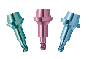 color-anodized abutments