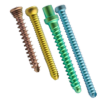 color-anodized bone screw